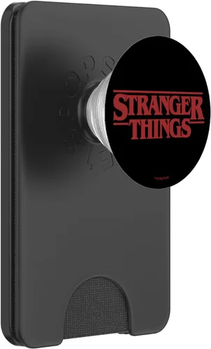 Vista 7 de Stranger Things Adhesivo PopSockets con logotipo de texto básico