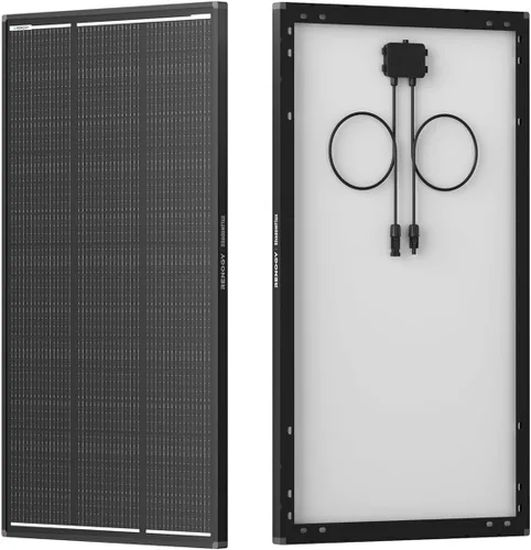 Vista 9 de Renogy Panel Solar ShadowFlux de 200W Anti-Sombreado N-Tipo, Panel Solar de 200 Vatios de 25% de Alta Eficiencia para Sistema de 12V/24V, Cargador
