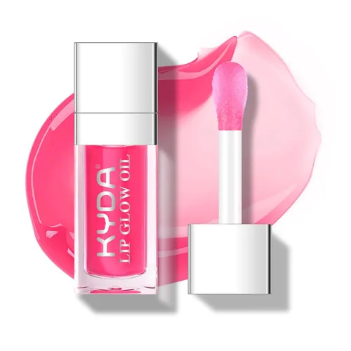 Vista 15 de KYDA Aceite de brillo labial hidratante, brillo labial de aceite hidratante transparente voluminizador, aceite labial teñido para el cuidado