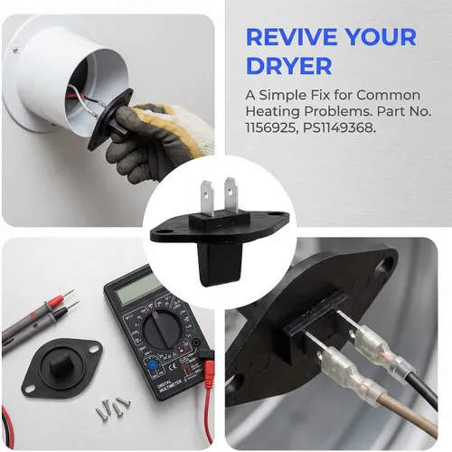 Vista 8 de (2 unidades) Termistor de control de secadora 134587700 – 10 K ohmios de resistencia se adapta a Frigidaire Kenmore Electrolux Dryer 1156925