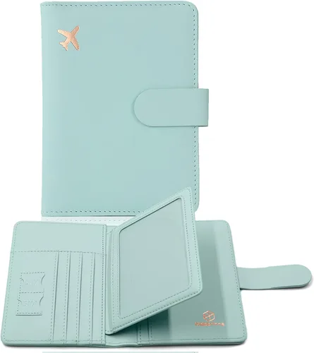Vista 16 de Melsbrinna - Funda para pasaporte, ranuras para tarjetas, bonita funda para pasaporte para mujeres/hombres, resistente al agua con bloqueo RFID