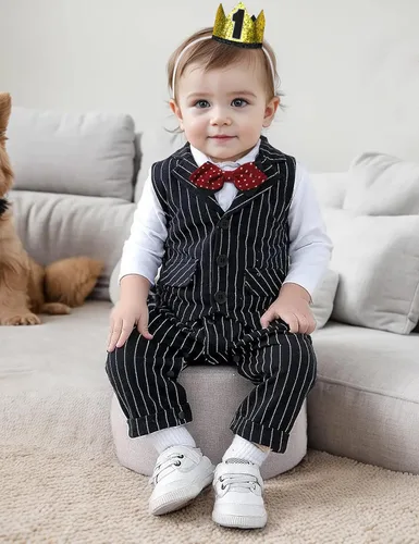 Vista 3 de Tomolant Trajes de cumpleaños para bebé niño