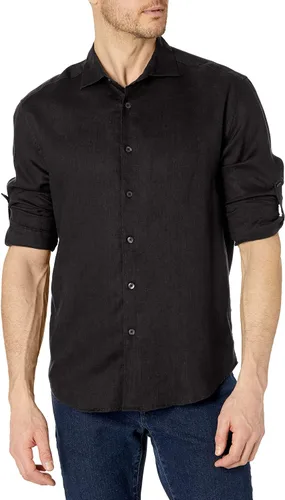 Vista 5 de Cubavera Camisa estándar Travelselect de manga larga con botones para hombre, ajuste clásico, resistente a las arrugas