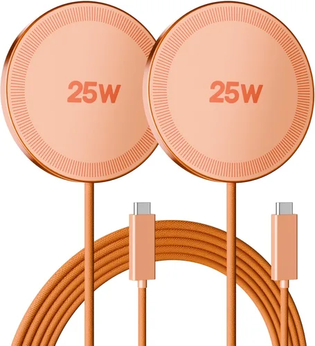 Vista 14 de Cargador inalámbrico magnético de 25 W: almohadilla de carga rápida para iPhone 17, 16, 15, 14, 13, 12 Pro Max, Samsung Galaxy S26 S25, Google Pixel