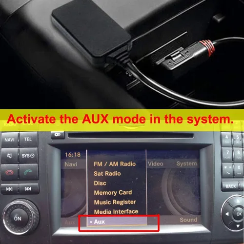 Vista 3 de Kit de adaptador Bluetooth para Mercedes Benz W212 S212 C207, inalámbrico Bluetooth 5.0 AMI interfaz de música multimedia, módulo de coche, receptor