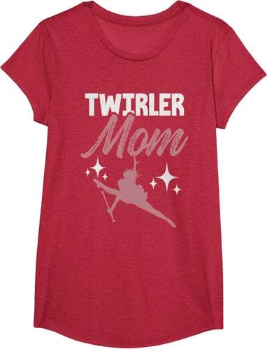 Vista 67 de Twirler Mom Baton Twirl Mother Majorette Twirling Camiseta, Negro, S
