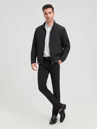 Vista 6 de HaoMay Men's Business Casual Full Zip Lightweight Outwear Jackets