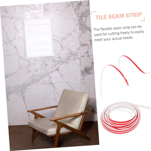 Vista 4 de Uonlytech Decoración de pared 1 rollo Belleza Frontera Piso Pintura blanca PVC Piso Decoración