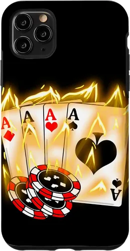Vista 13 de Burning Four Aces Poker Cool Quad Aces Poker Player Gift Case for iPhone 17