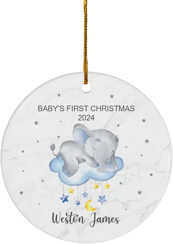 Vista 15 de FLOCHIL Adorno personalizado para la primera Navidad del bebé 2024, adorno de la primera Navidad de los bebés 2024, regalo para niños, niñas, bebés