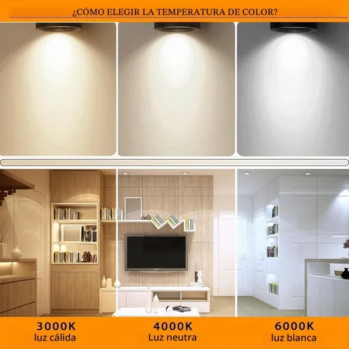 Vista 7 de J&L Tipo LED Kit de iluminación de riel regulable ajustable ángulo cabezas 3000K cálido