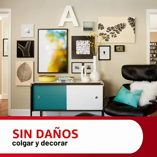 Vista 5 de Command PH206BLK-14NA Tiras colgantes de imagen, trabajo pesado, grande, negro, tiene 16 lbs, 14 pares