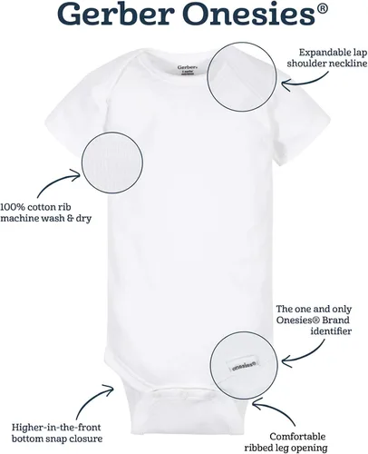 Vista 2 de Onesies Brand unisex-baby 8-pack Short Sleeve Mix & Match Bodysuits