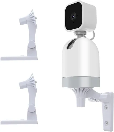 Vista 12 de Soporte de pared ajustable compatible con WYZE Cam Pan V3/V4/V2 Blink Mini cámara panorámica, rotación de ángulos de 180 grados para pared