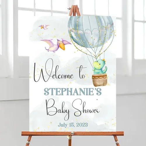 Vista 29 de Letrero de bienvenida para baby shower, tema oscuro, varios tamaños