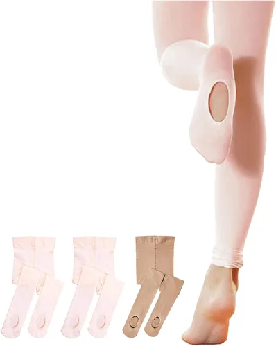 Vista 15 de Stelle Medias de ballet convertibles y de transición para niñas pequeñas Rosa ballet