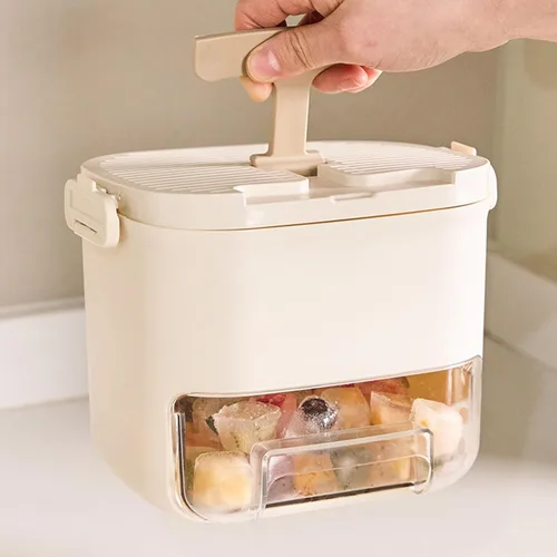 Vista 2 de Bandeja tipo cajón con tapa, apilable, congeladores, contenedor para cocteles, almacenamiento de alimentos para bebés
