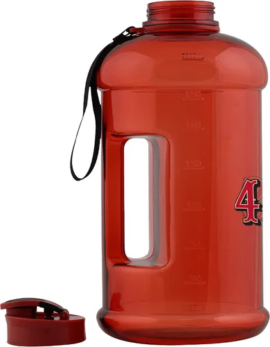 Vista 3 de FOCO Logotipo del equipo de la NFL Botella de agua deportiva grande de plástico transparente de 2L