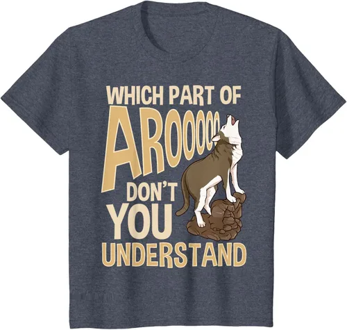 Vista 58 de What Part Of Aroooo Don't You Understand Husky - Camiseta para perro, Negro, S