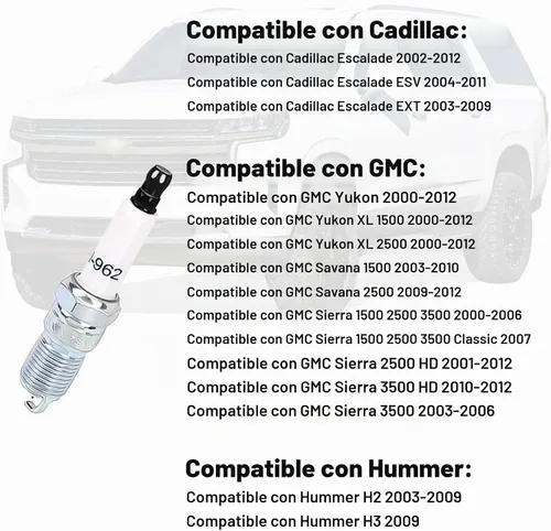 Vista 6 de Juego de cables de bujía 41-962 y cables de bujía 9748HH compatible con motores Chevy 5.3 LS2 LS3 LS4 LS7 - para Escalade Chevrolet Silverado