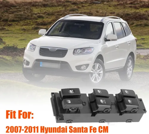 Vista 2 de 93570-2B000S4 Interruptor de ventana automático delantero izquierdo compatible con Hyundai Santa Fe CM 2007-2011 Reemplazar OE 93570-2B830