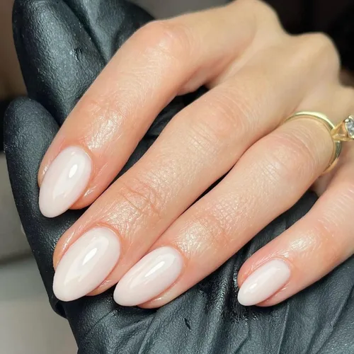 Vista 38 de Modelones Uñas postizas a presión con punta francesa de almendra, uñas postizas cortas de almendra para mujer, kit de uñas reutilizables