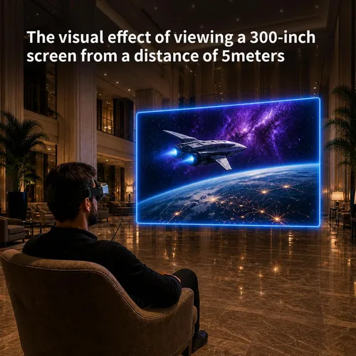 Vista 4 de Bigeyes H3 Personal Mobile Movie Cinema -Video Glasses with HDMI Input,Video Goggles,Built in Battery,Not VR HMD,Connected to Various Media Sources