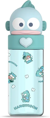Vista 8 de Roffatide - Botella de plástico de dibujos animados verde para cachorros, vasos portátiles, tazas de viaje, botella agitadora de plástico, botella
