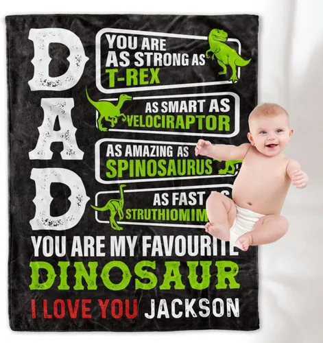 Vista 21 de YESCUSTOM Manta de forro polar de dinosaurio personalizada para niños y niñas, manta de texto personalizada para regalo de cumpleaños y ducha