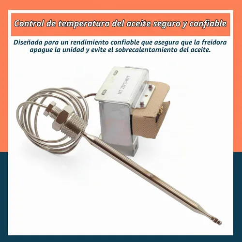 Vista 7 de Interruptor de termostato de límite alto 1177 para freidora 3/8 "Mpt Stuff Box, LCCM2003000 Hi Limit Safety Cut Out Termostato compatible