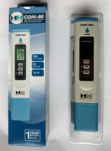 Vista 4 de HM COM-80 Conductividad eléctrica Digital (EC) y Hydro Tester de sólidos disueltos totales, 0-5000 ppm TDS Rango, 1 ppm de resolución, +/- 2%