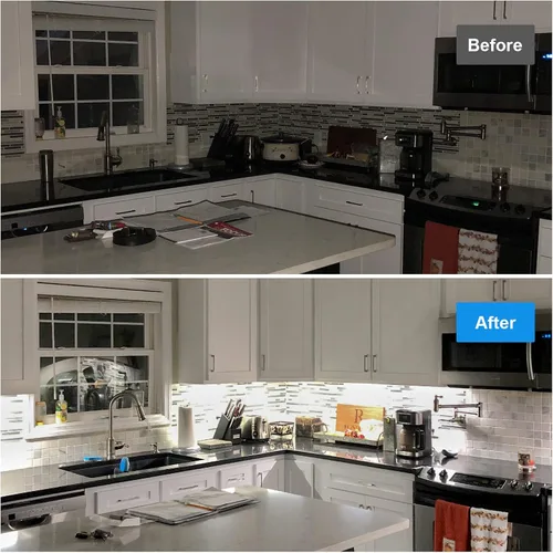 Vista 4 de Litever Kit de luces LED para debajo del gabinete + barras de luz complementarias de 12 pulgadas, luz diurna 5000K