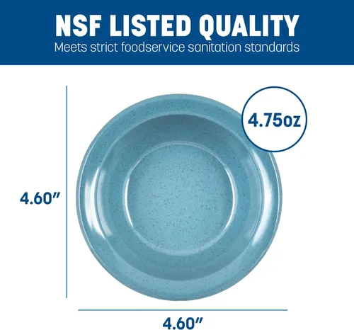 Vista 4 de Carlisle FoodService Products Kingline - Tazón de fruta de plástico reutilizable con borde para el hogar y restaurante, melamina, 4.75 onzas, tono