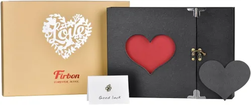 Vista 7 de Álbum de recortes Firbon hecho a mano DIY álbumes de fotos familiares álbum de memoria para parejas libro de recortes de página negra para Negro