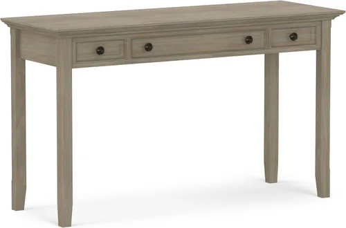 Vista 19 de SIMPLIHOME Amherst - Juego de 2 piezas para oficina en casa, escritorio de madera maciza de 54 pulgadas Distressed Grey