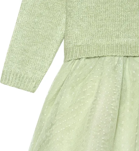 Vista 3 de Gerber Vestido tipo suéter para bebés y niñas pequeñas con falda de tul