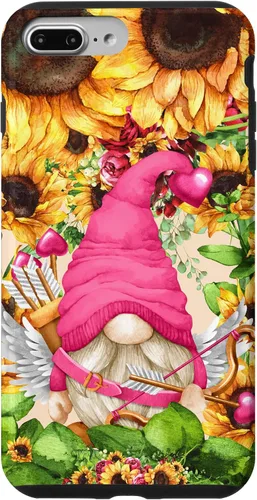 Vista 12 de Valentines Gnome in Cupid Costume for Women with Sunflower Case for iPhone 17
