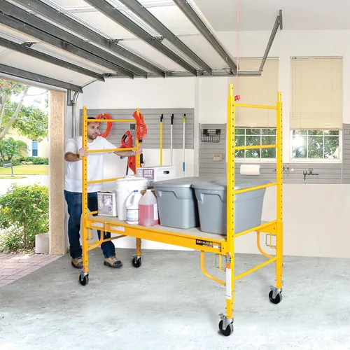 Vista 9 de Metaltech Andamio multipropósito de 6' estilo Baker - 1,000 libras de capacidad, acero, modelo # I-CISC