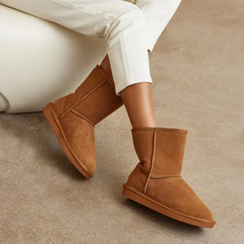 Vista 4 de Weestep Botas de nieve clásicas de piel sintética con forro de piel sintética para mujer