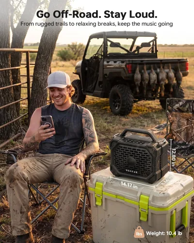 Vista 5 de Altavoz portátil al aire libre de Bluetooth 160W pico inalámbrico IP67 Negro