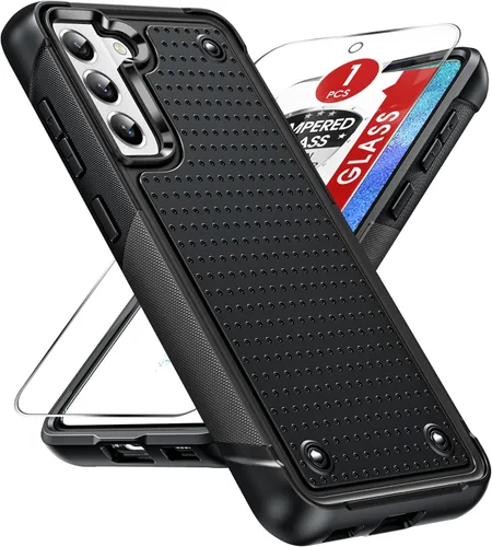 Vista 15 de LeYi Funda para Galaxy S21 FE-5G: Funda Samsung S21 FE con protector de pantalla, doble capa protectora de policarbonato duro y TPU suave Android