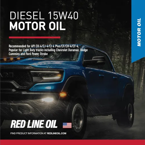 Vista 2 de Red Line (21405) 15W40 Aceite sintético para motor diésel – 1 galón (paquete de 4)