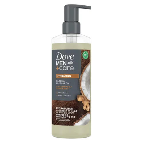 Vista 9 de DOVE MEN + CARE Champú 2 en 1 + acondicionador sándalo y cardamomo, 17.5