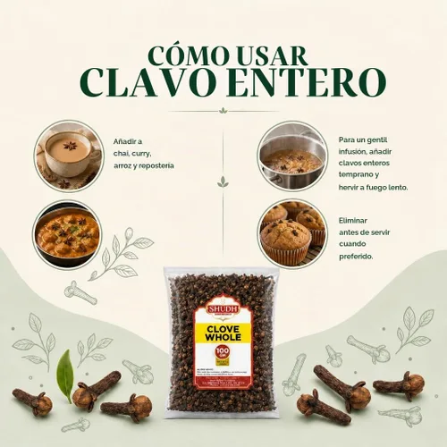 Vista 5 de Clove Whole (Laung) 100GM Té de 3.5 onzas, bolas de pomandro y popurrí, seleccionado a mano Origen indio