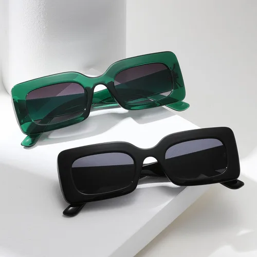 Vista 5 de Gafas de sol para mujer de moda para hombre, cuadrados, multicolor