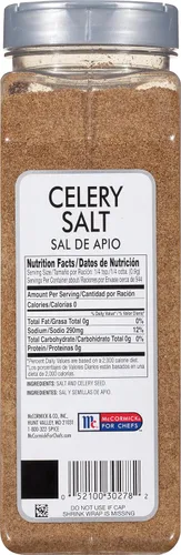Vista 10 de McCormick Culinary Sal de apio, 30 onzas, un recipiente de 30 onzas de condimento de sal de apio para crear sopas, guisos, adobos, salsas y más