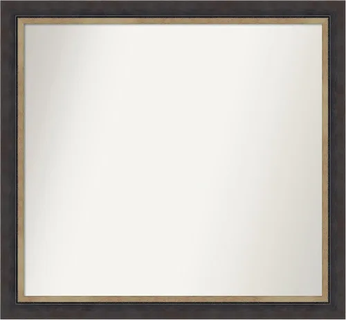 Vista 371 de Amanti Art Espejo personalizado, espejo de baño negro Astor, espejo de pared o espejo de tocador de baño sobre el fregadero (25 x 25 pulgadas)