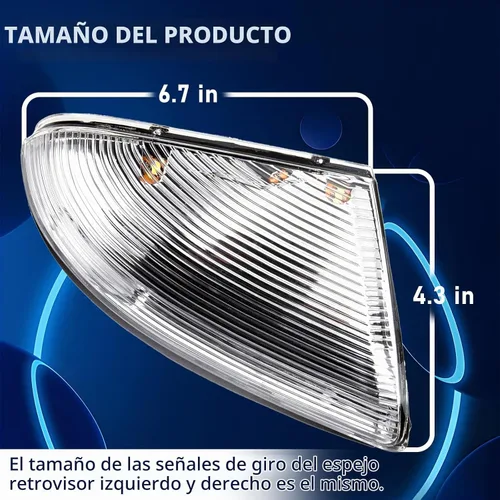 Vista 4 de Luz intermitente de espejo para charco, bombilla LED, luz indicadora lateral compatible con Dodge Ram 1500 2009-2018 Ram 2500 2010-2018 delantero