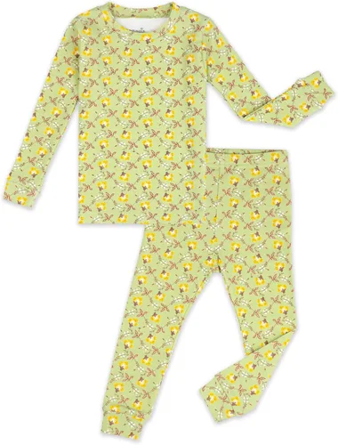 Vista 27 de moimoln 6M-8Y Pijama floral para bebé y niña pequeña, suave, modal, algodón, transpirable, ajustado, manga larga, conjunto de ropa de dormir A_baya