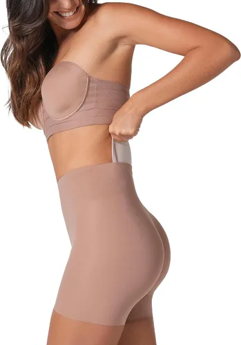 Vista 8 de Leonisa Ropa Levantadora de Glúteos para Mujeres - Bragas Levanta Cola y Braguitas Cortas con Almohadillas para Glúteos Beige - Bragas acolchadas